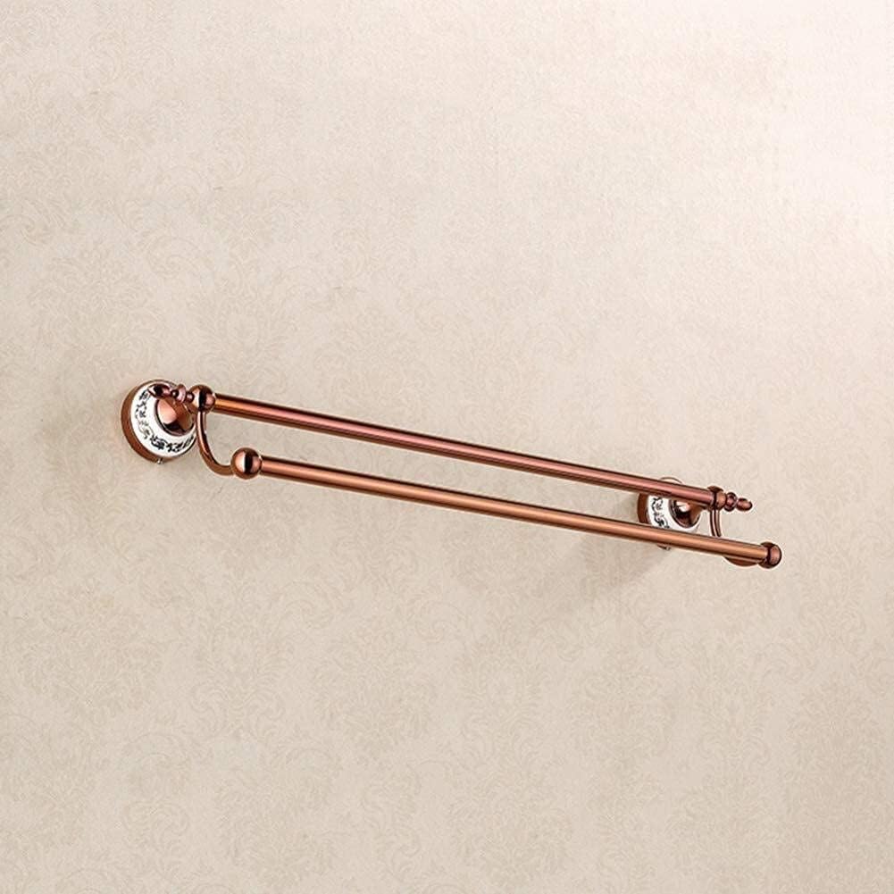 Generic Towel Rack Bathroom Stainless Steel Bathroom Hardware Hanging Bathroom Rose Gold Double Towel Rack The New