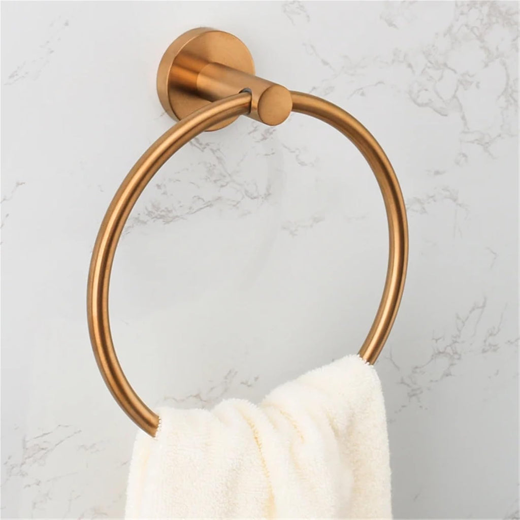 Brushed Rose Gold Bathroom Accessories Toilet Paper Holder Towel Rail Rack Bar Hooks Toothbrush Holder Stainless Steel(Double bar)