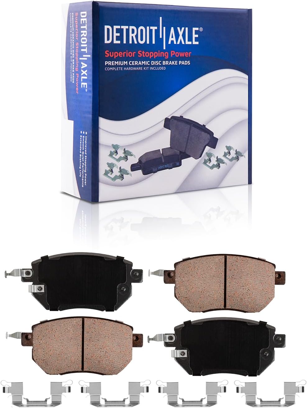 Detroit Axle - Brake Kit for 2003-2007 2009-2011 Nissan Murano, 2003-2005 Infiniti FX35 FX45, Drilled & Slotted Brake Rotors Ceramic Brakes Pads Replacement [12.60 inch Front & 12.13 inch Rear Rotors]