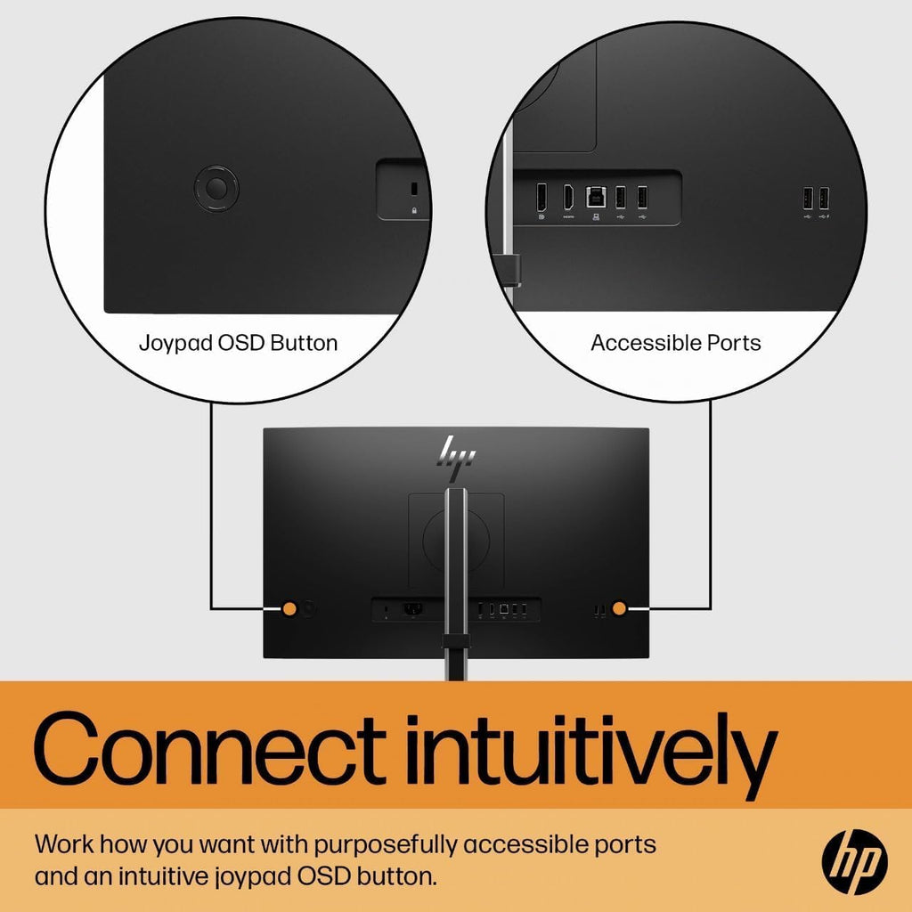 HP Monitor 24 Inch E24 G5, 24 Inch Monitor 1920x1080 Resolution, 16:9 Widescreen, HDMI & VGA Ports, Energy-Efficient Design, with High Speed HDMI Cable, Ideal for Home & Office Use