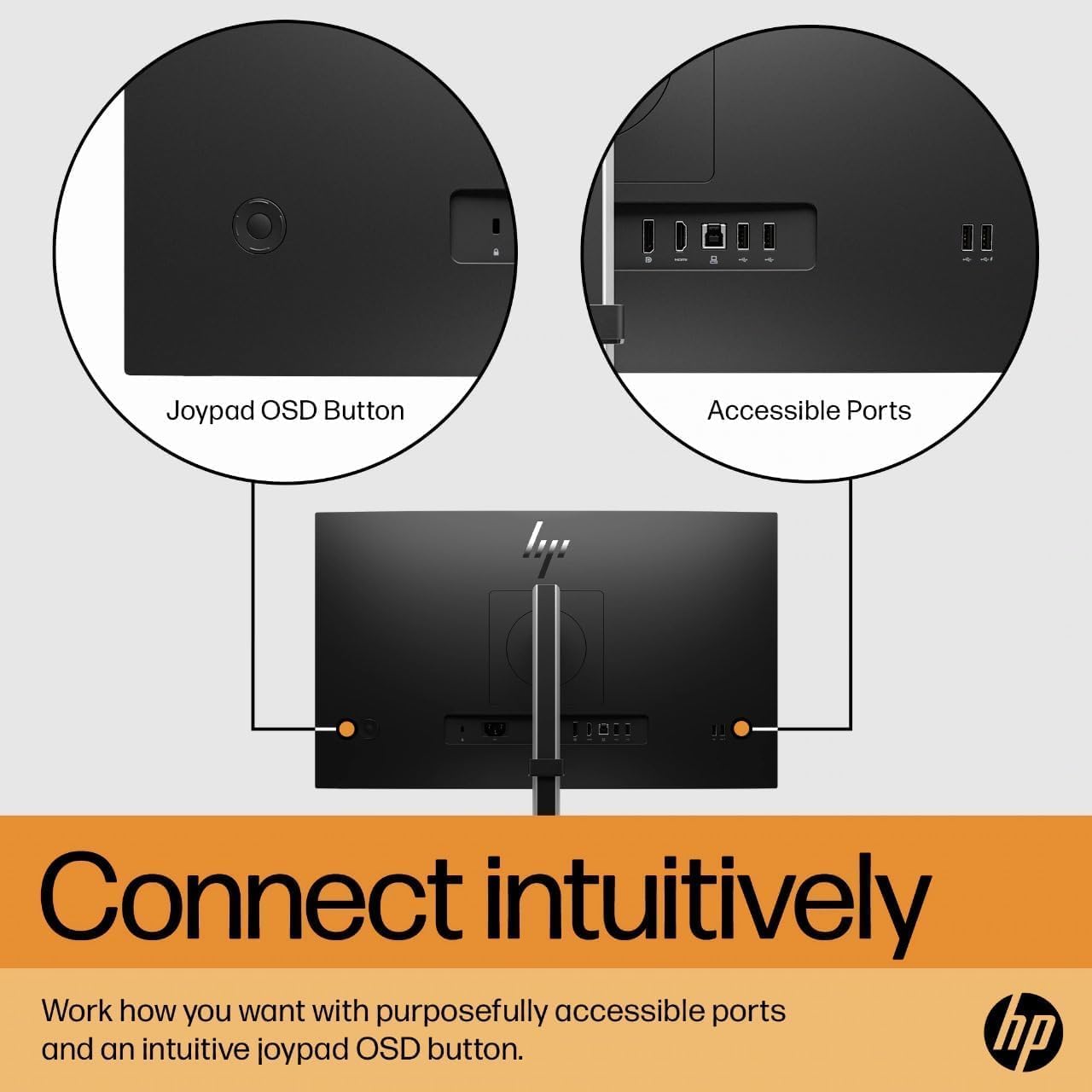 HP Monitor 24 Inch E24 G5, 24 Inch Monitor 1920x1080 Resolution, 16:9 Widescreen, HDMI & VGA Ports, Energy-Efficient Design, with High Speed HDMI Cable, Ideal for Home & Office Use