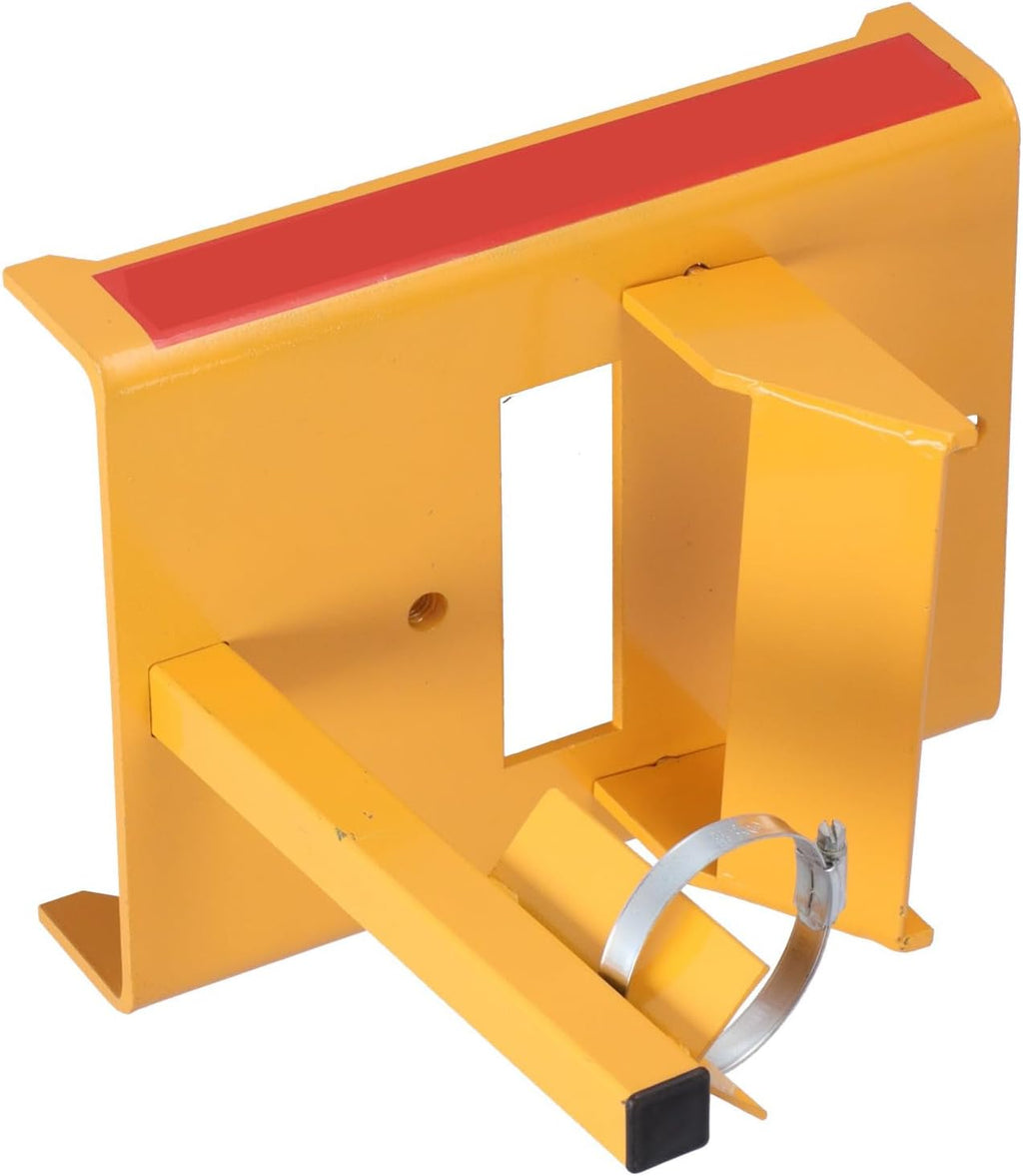 Mower Blade Sharpener Adjustable Ring Durable Lawn Mower Blade Grinder 30° Angle Sharpening Tool for Lawn Mower Maintenance Yellow Iron Material 11.8x8.9x2.4in