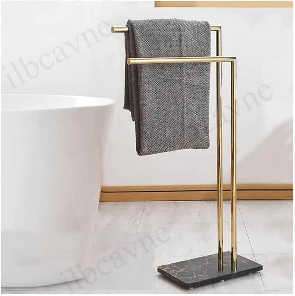 Double Clothes Drying Rack Airer, Towel Rail Bathroom Towel Racks for Bathroom,Freestanding Towel Holder Towel Stand with Bars,Silver
