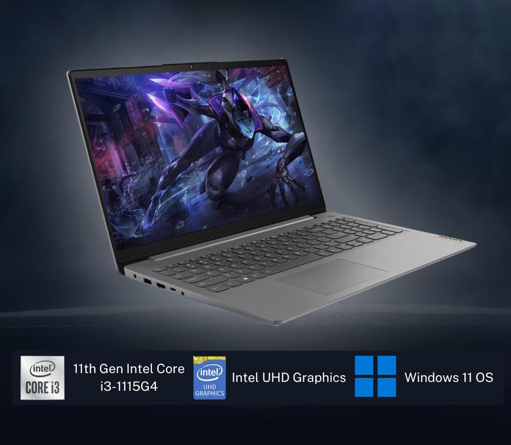 Lenovo IdeaPad 3 Laptop Holiday Deals, 15.6' FHD Touchscreen, Intel Core i3-1115G4, 16GB RAM, 512GB SSD, HDMI, Webcam, Wi-Fi 6, SD Card Reader, Windows 11 Home, Grey