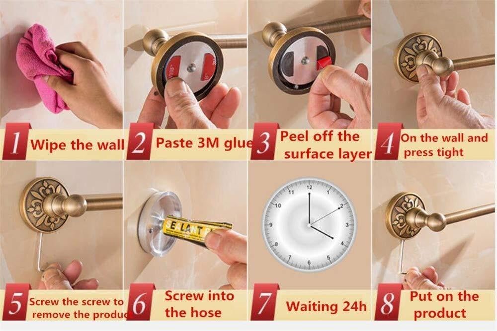 Gold Crystal Towel Rack, 55cm Double Pole Wall-Mounted Towel Bar, Rust-Proof, Heavy Duty