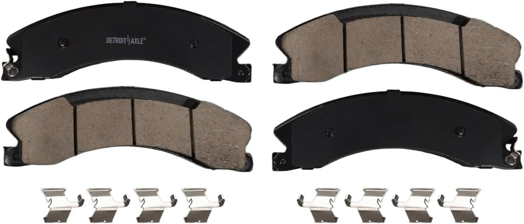 Detroit Axle - Rear Brake Kit for 12-21 Nissan NV1500 NV2500 NV3500 Drilled Brake Rotors Ceramic Brakes Pads 2012 2013 2014 2015 2016 2017 2018 2019 2020 2021 Replacement : 14.36' inch Rotor
