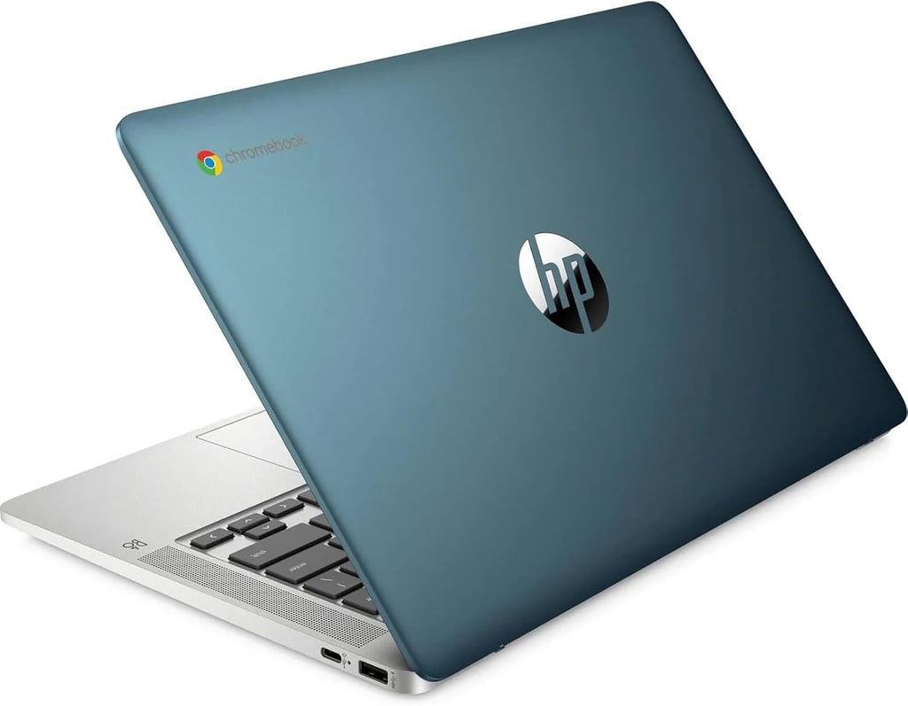 HP 14' Chromebook Laptop, Intel Pentium Silver Processor N5030, 4GB RAM, 128GB eMMc, Built-in Webcam, Built-in Bluetooth, Backlit Keyboard, Teal (14a-na0062tg)