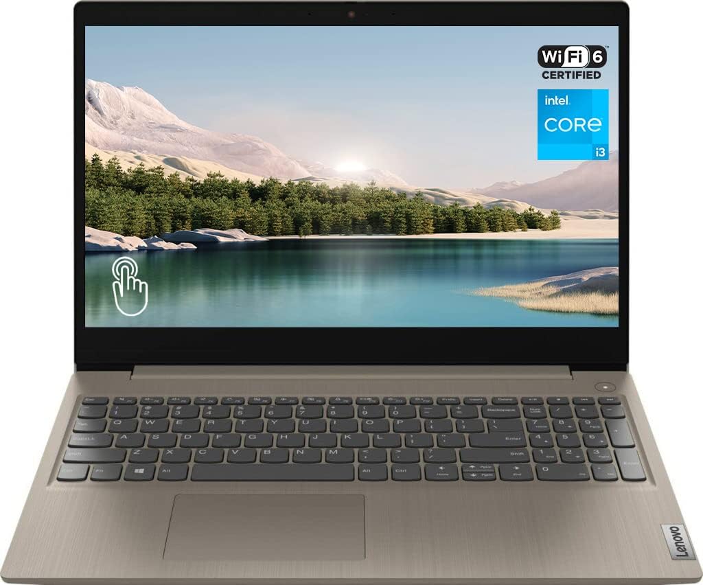 Lenovo Ideapad 3 Laptop, 15.6' HD Touchscreen, 11th Gen Intel Core i3-1115G4 Processor, 8GB DDR4 RAM, 128GB PCIe NVMe SSD, HDMI, Webcam, Wi-Fi 6, Bluetooth, Windows 11 Home, Almond