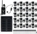Retekess T130P Factory Tour Guide System Voice Audio Transmission,Upgraded Noise Reduction,Tour Guide Microphone,160m/525ft,Walking Tour Headsets for Tour Groups (1TX 20 RX)