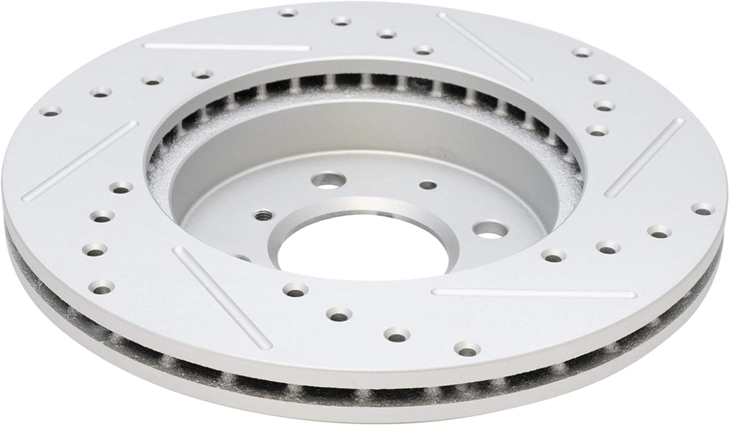 TRQ Performance Front Brake Pad and Rotor Set Ceramic Coated Drilled Slotted Vented Rotors Calipers Compatible with 1996-2005 Honda Civic 2010-2014 Insight