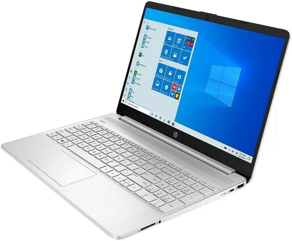 2022 HP 15.6' HD Non-Touch Laptop 11th gen Intel Core i3-1115G4, 8GB RAM, 256GB SSD, HD Webcam, WiFi, Bluetooth 4.2, USB Type-C, HDMI, Windows 10 S, Natural Silver, LPT 2-Week Support