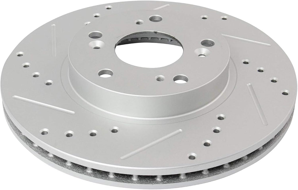 TRQ Performance Front Brake Pad and Rotor Set Ceramic Vented Rotors Calipers Compatible with 2002-2004 Honda CR-V