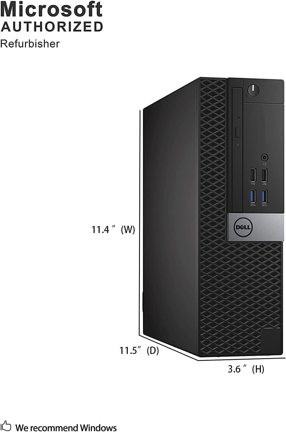 Dell OptiPlex 7040 SFF Desktop Win11 PC w/ 24in FHD Monitor, 7040 SFF PC Computer Core i5-6th, 16GB RAM, 256GB SSD, RGB Keyboard, Headset, DP Cable (Renewed)