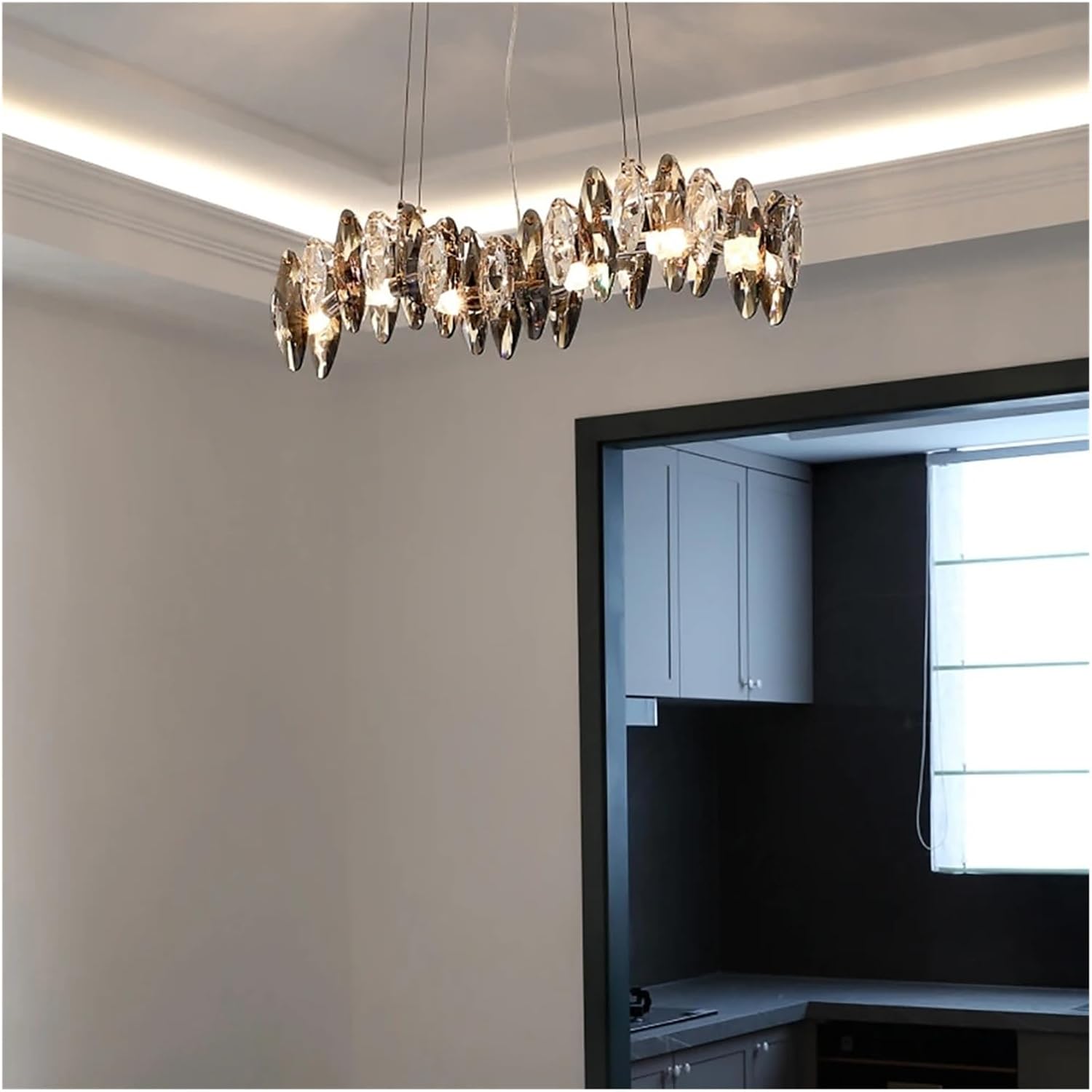 Crystal Gold Silver Modern Pendent Light Independent Design Chandelier Luxury Home Decoration Hanging Lamp,Dining Light Fixtures
