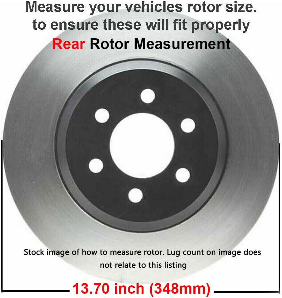Detroit Axle - Brake Kit for 2012-2020 Ford F-150 Drilled & Slotted Brake Rotors and Ceramic Brakes Pads 2013 2014 2015 2016 2017 2018 2019 Front and Rear Replacement