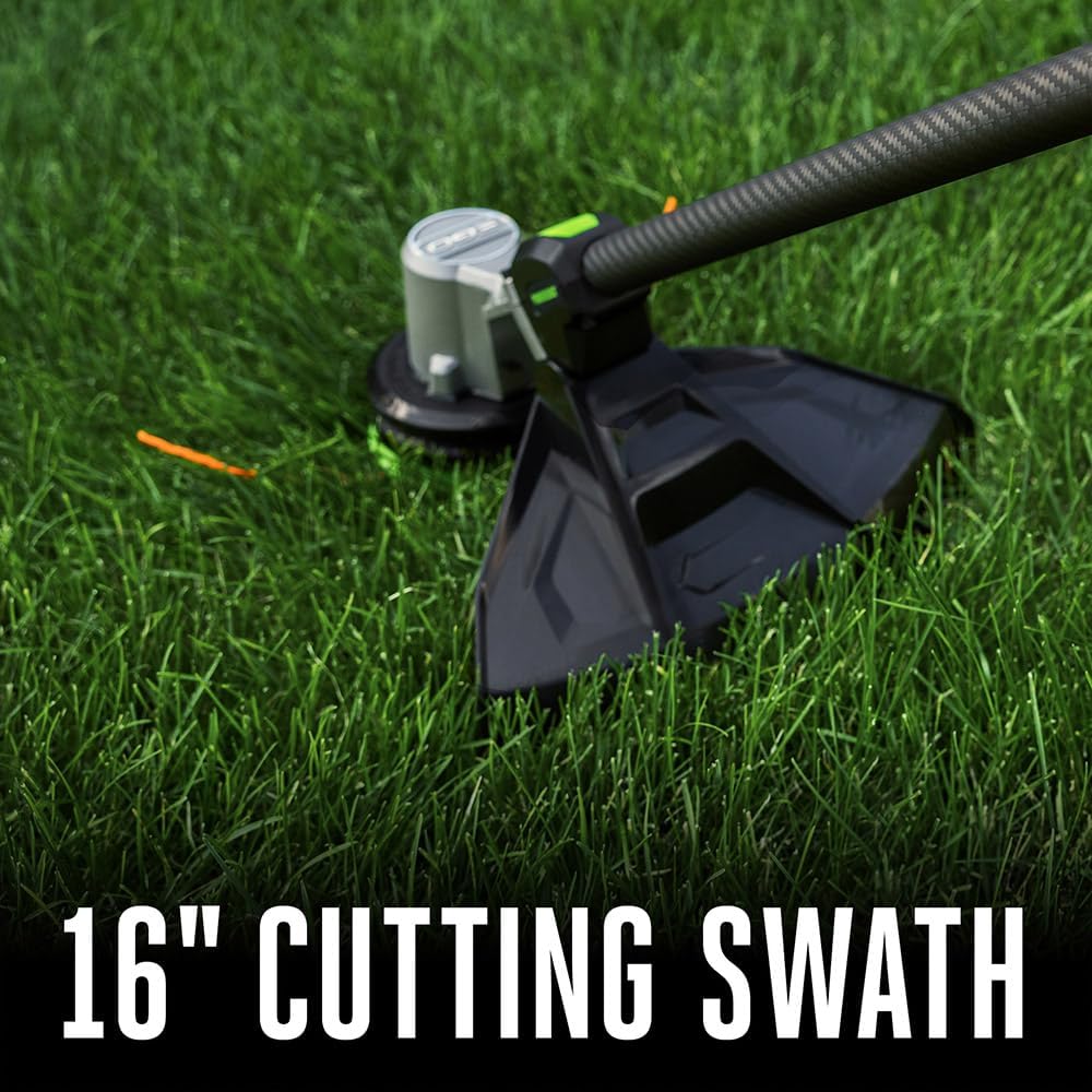 EGO POWER+ String Trimmer, Battery Powered, 16' Trimmer for Weeds and Grass with POWERLOAD, Telescopic Carbon Fiber Shaft, Battery and Charger Not Included - ST1610T