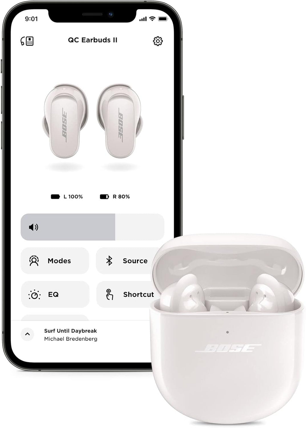 Bose QuietComfort Earbuds II, Wireless, Bluetooth, World's Best Noise Cancelling In-Ear Headphones with Personalized Noise Cancellation & Sound, Soapstone (Renewed)