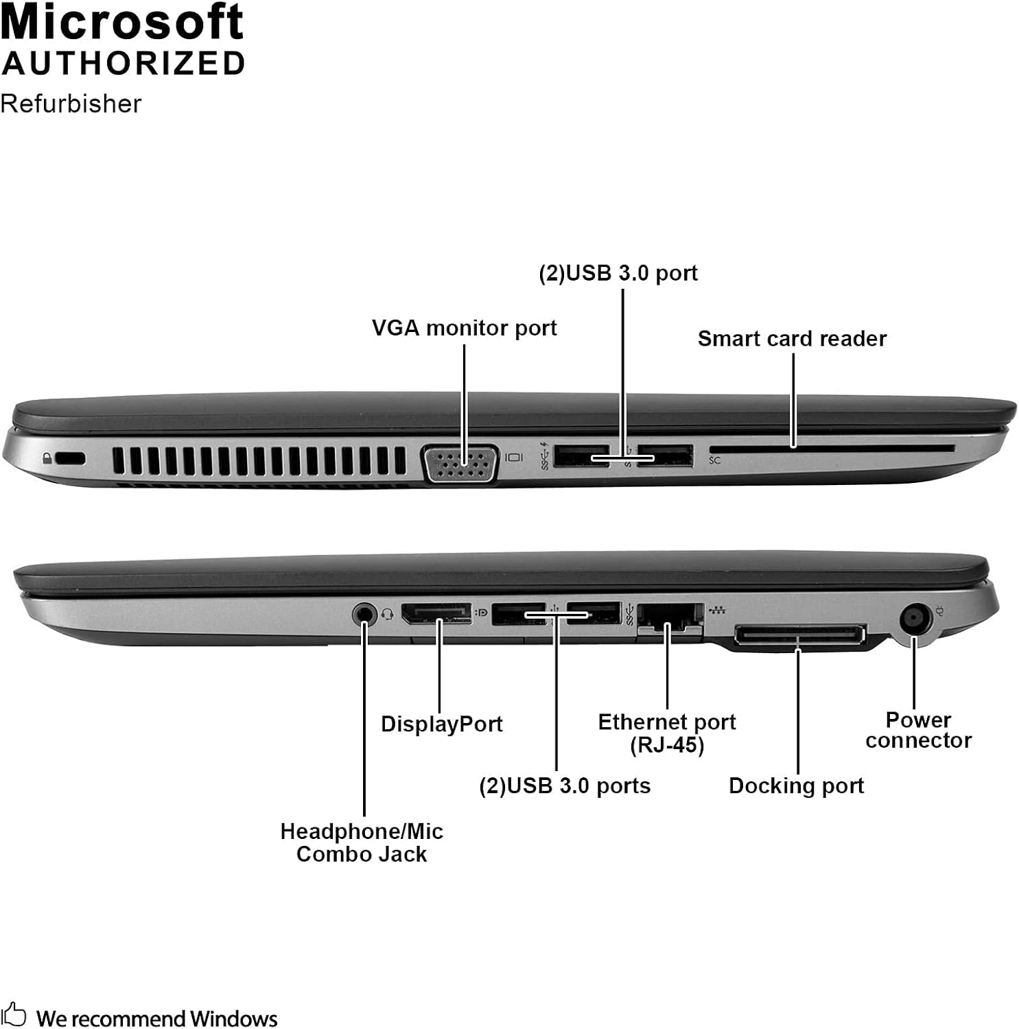 HP EliteBook 840 G2 Business Notebook with 14 Inch HD Display, Intel Core i7 CPU, 16GB RAM, 500GB SSD, Windows 10, (Renewed)
