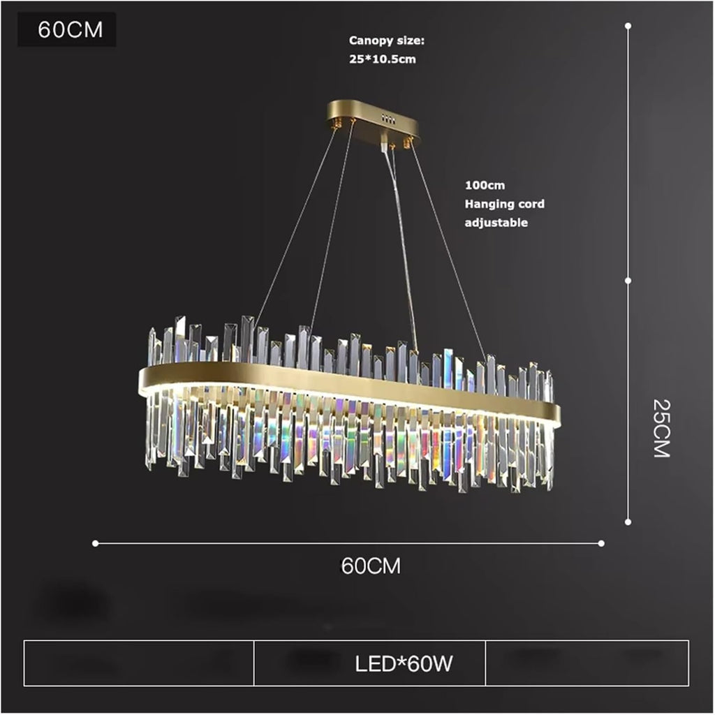 LED Postmodern Gold Silver Crystal Designer Hanging Chandelier Lighting Suspension Luminaire Lampen for Foyer,Dining Light Fixtures