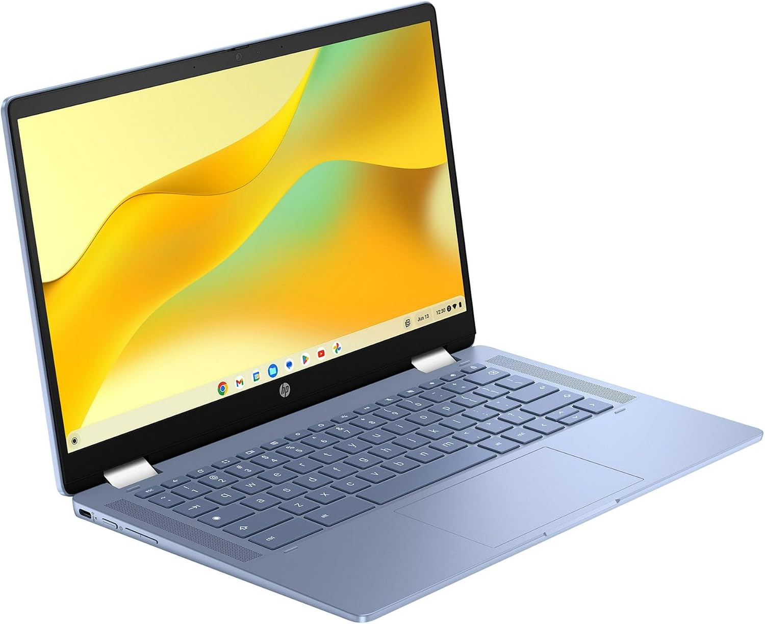 HP Chromebook x360 14 inch FHD IPS Touch 2-in-1 Laptop | Intel Processor N100 | Intel UHD Graphics | Bluetooth |Sky Blue| 4GB RAM | 64GB SSD | Chrome OS | Bundle with Black Bag
