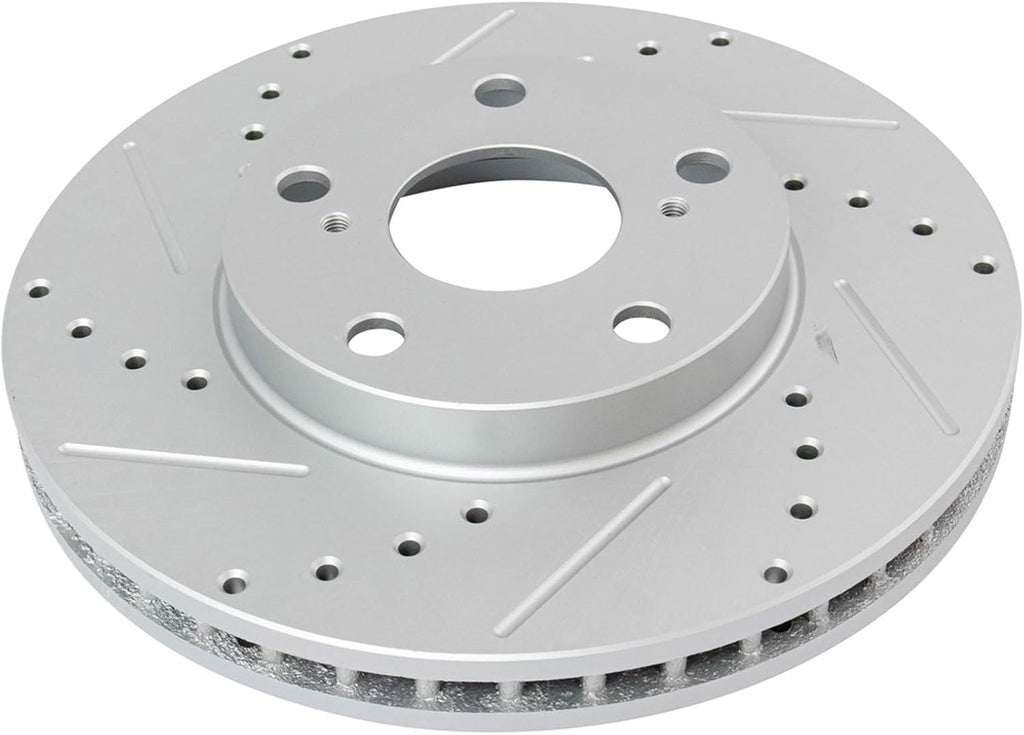 TRQ Performance Front Brake Pad and Rotor Set Ceramic Vented Coated Rotors Calipers Compatible with 2006 Toyota Camry