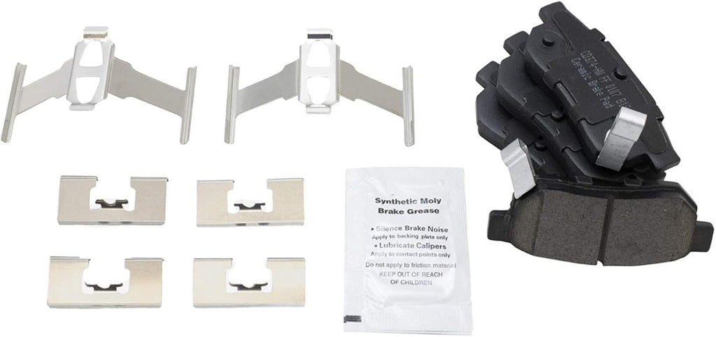 TRQ Rear Brake Pad and Rotor Set Ceramic Rotors Calipers Hardware Compatible with 1994-1994 Acura Integra