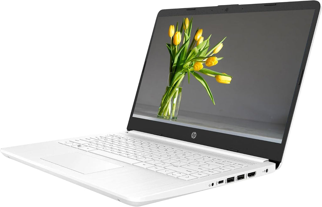 HP Windows 11 Laptop 14 inch HD Screen with Microsoft Office and 1TB Cloud Storage (1-Year)| 16GB RAM|64GB eMMC & 64GB Card| Intel 4-Core CPU| Wi-Fi| Bluetooth| Ultra Light| White| RK Bundle