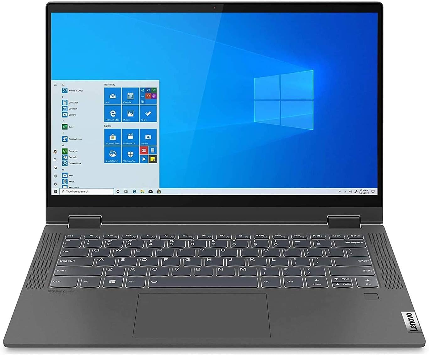 Lenovo IdeaPad Flex 5 2-in-1 Laptop, 14' Full HD IPS Touch Screen, AMD Ryzen 7 4700U, Webcam, Backlit Keyboard, Fingerprint Reader, USB-C, HDMI, Windows 10 Home, 16GB RAM, 512GB PCIe SSD