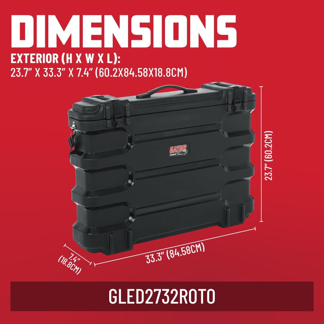 Gator Cases Molded LCD/LED TV and Monitor Transport Case; Fits 27' - 32' Screens (GLED2732ROTO)