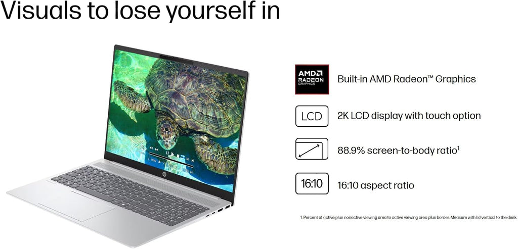 HP OmniBook 16 Premium Copilot AI Business Laptop, 16' 2K (1920 x 1200) Touchscreen, AMD Ryzen AI 7(50 Tops), 16GB LPDDR5x-7500 RAM, 1TB PCIe SSD, Wi-Fi 6, 1080P Camera, Windows 11 Pro, W/Mouse