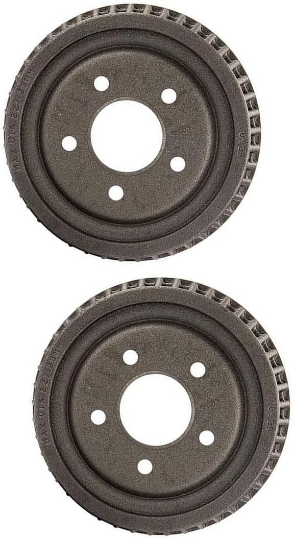 2Pcs Brake Drum Rear Automotive Replacement Brakes Kit fits Ford EcoSport 2.0L 2004-2012, fits Fiesta 1.6L 2005-2009, fits Focus 2.0L 2000-2008, fits Focus 2.3L 2003-2007