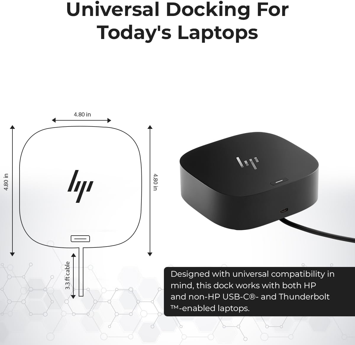 HP Docking Station for Laptop Dual Monitor and Charging Bundle - USB-C G5 Dock 5YH27AV#ABA with 120W Adapter + HDMI Cable + DisplayPort Cable + USB-C Cable + Microfiber Cloth (Renewed)