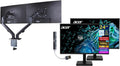 acer Vero V7 V247 Gbmipx 24' FHD IPS Monitor with 4ms Response Time, Anti Glare, VESA Mount (100mm), HDMI, VGA & Black Color (UM.QV7AA.G05) 2 Pack with DKZ Hub & ErgoFlexy Dual Monitor Mount