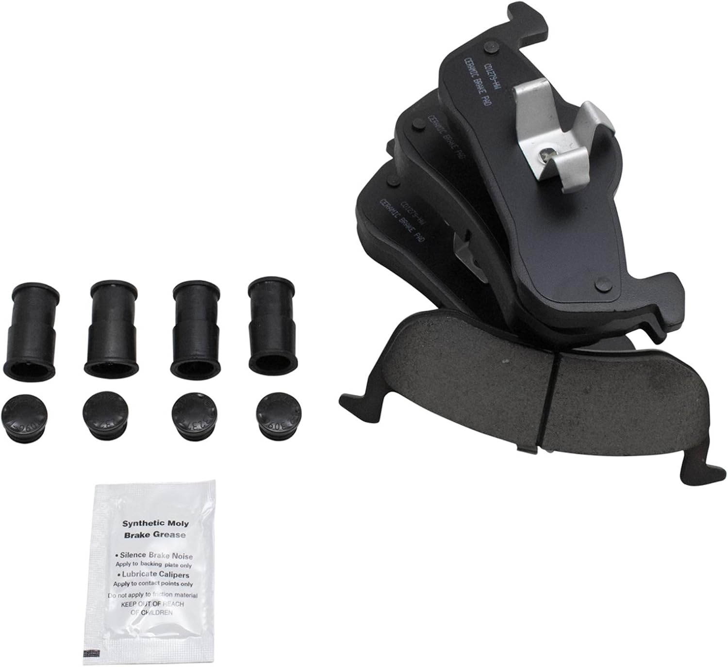 TRQ Rear Brake Pad and Rotor Set Ceramic Rotors Calipers Compatible with 2014-2016 2018 Lincoln MKT