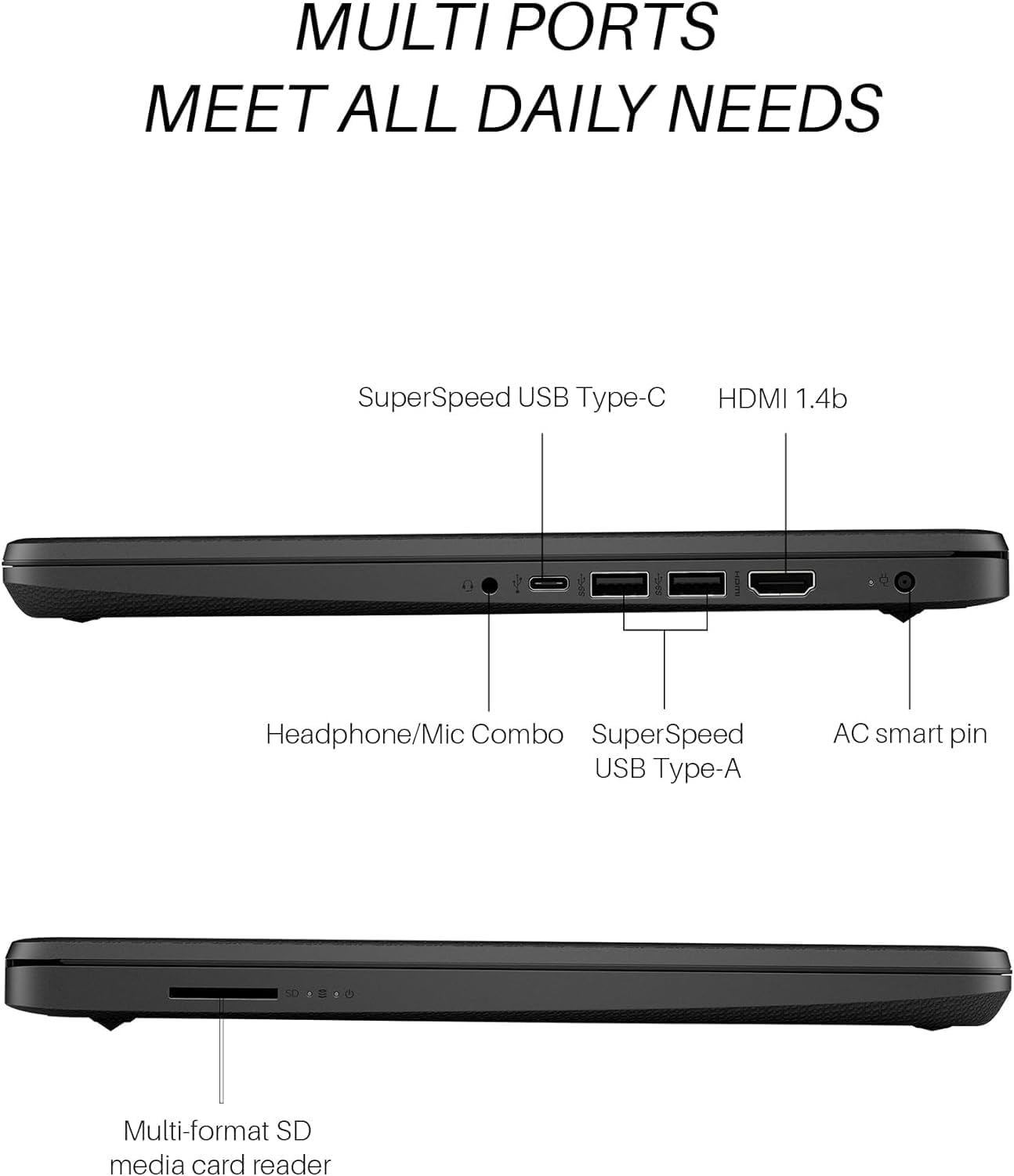 HP 14 Inch Laptop Student Business, Intel Dual-Core N4120, 16 GB RAM, 384 GB Storage(128GB eMMC+256GB MSD), Webcam, HDMI, WiFi, 1-Year Office 365 & Windows 11 Pro, w/Accessories