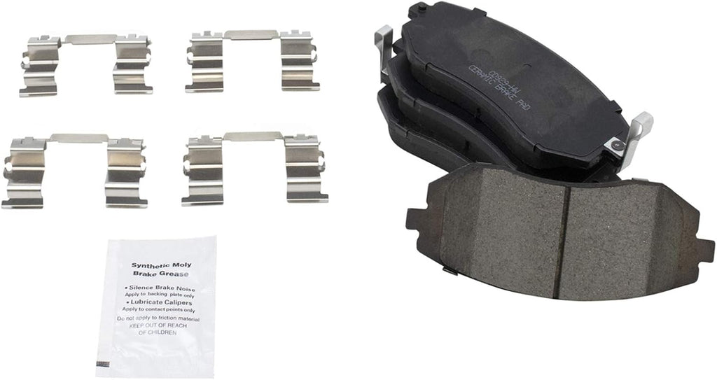 TRQ Front Brake Pad and Rotor Set Ceramic Rotors Calipers Hoses Compatible with 2006 Subaru Baja 2005-2009 Outback