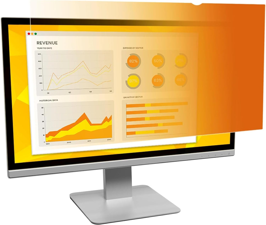 GF240W1B 3M Gold Frameless Privacy Filter For 24inch Widescreen Monitor, 16:10 Aspect Ratio