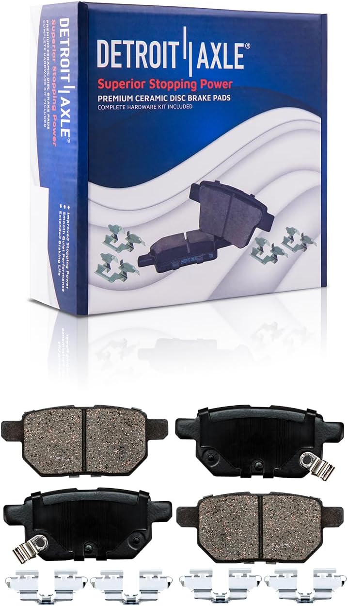 Detroit Axle - Brake Kit for 2008-2015 Scion xB Front & Rear Drilled & Slotted Disc Brake Rotors Ceramic Brakes Pads 2009 2010 2011 2012 2013 2014 Replacement: 10.83' inch FRONT Rotor