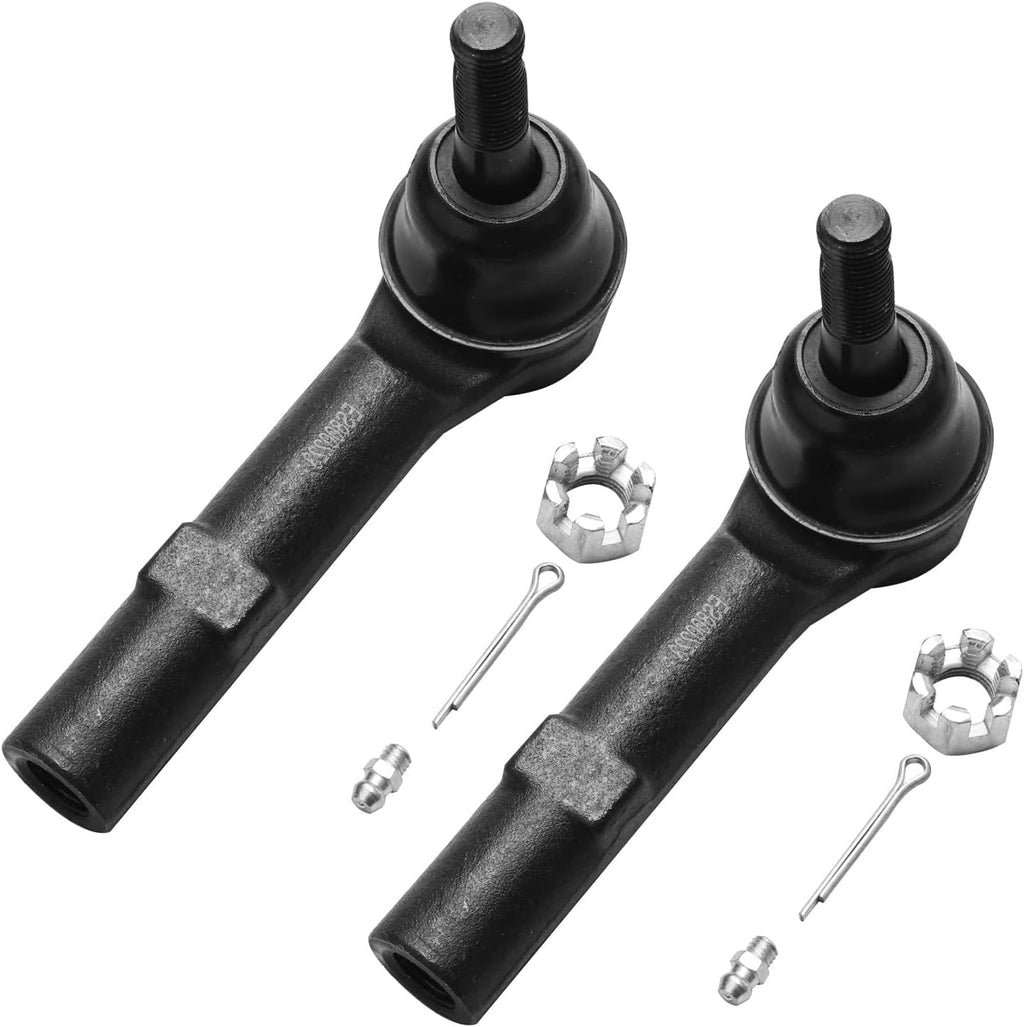 Detroit Axle - Front Brake Kit for Silverado Sierra 1500 GMC Chevy Cadillac Escalade ESV EXT, 12.99'' inch Disc Brake Rotors Ceramic Brake Pads Lower Ball Joints Tie Rods Boots Replacement