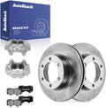 AutoShack Front Brake Rotors, Premium Pads & Calipers for Toyota, Tundra 2000-2006 Sequoia 2001-2007, 4WD RWD V6 3.4L 4.0L V8 4.7L - 12.55' (318.72 mm), 6-Lug