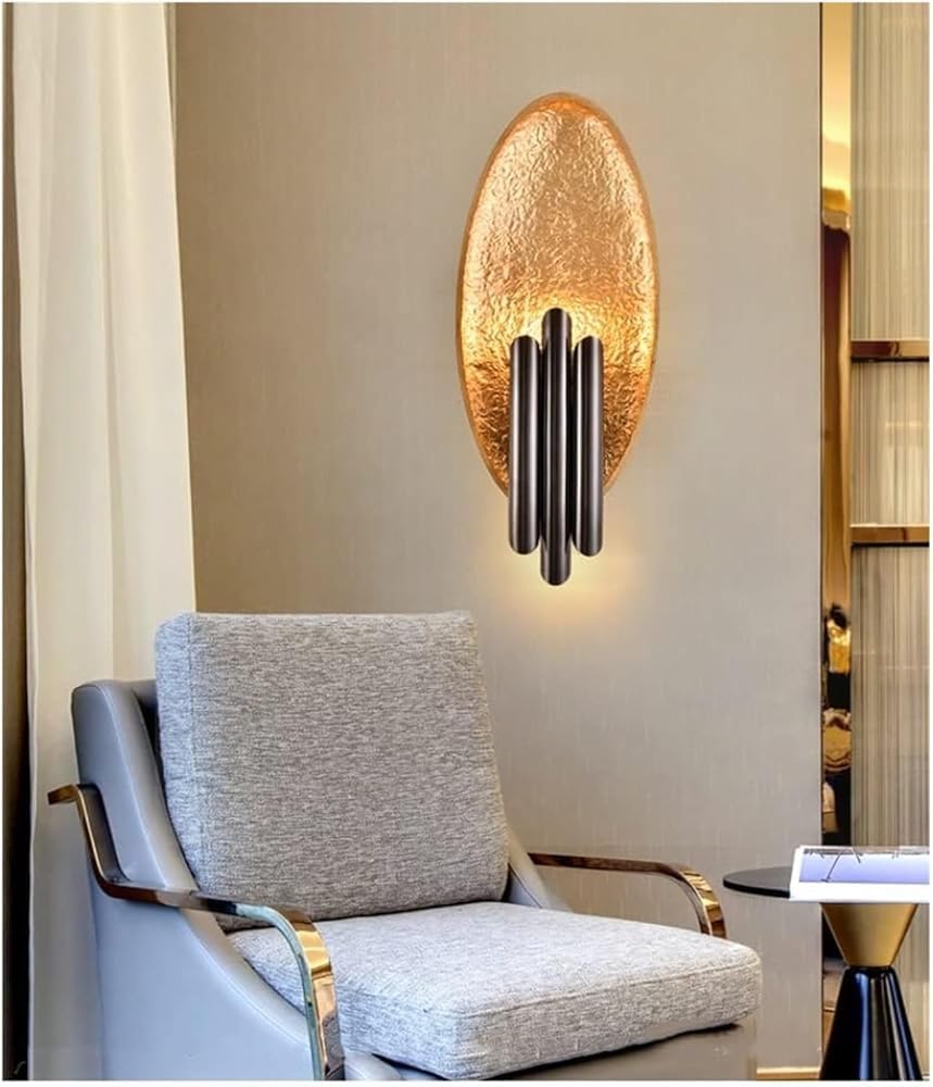 Wall Light Fixtures Wall Sconce Gold/Silver Body Led Wall Lamp Living Room Wall Sconce Bedroom Bedside Lamp Aisle Metal Pipe Bulb