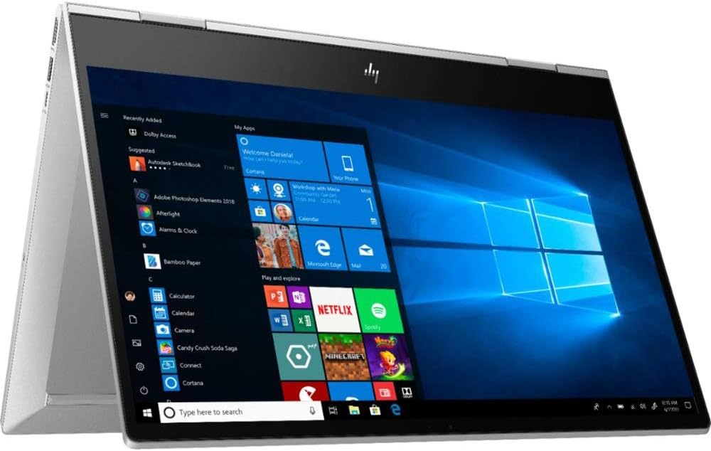 HP Envy x360 2-in-1 Touchscreen Laptop, 15.6' FHD Business PC, Intel Core i7-10510U, 32GB RAM, 512GB SSD, Fingerprint, Backlight Keyboard, B&O Speakers, Webcam, Win 10