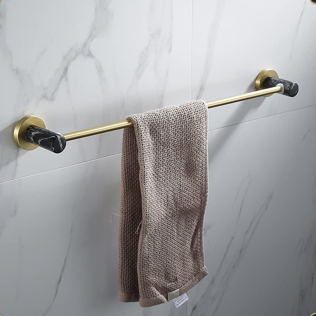 Towel Rail for Bathroom, Brushed Gold Towel Bar Wall Mounted Bathroom Accessory Towel Holder Rod Hand (Color : Single Rod Towel Rack)