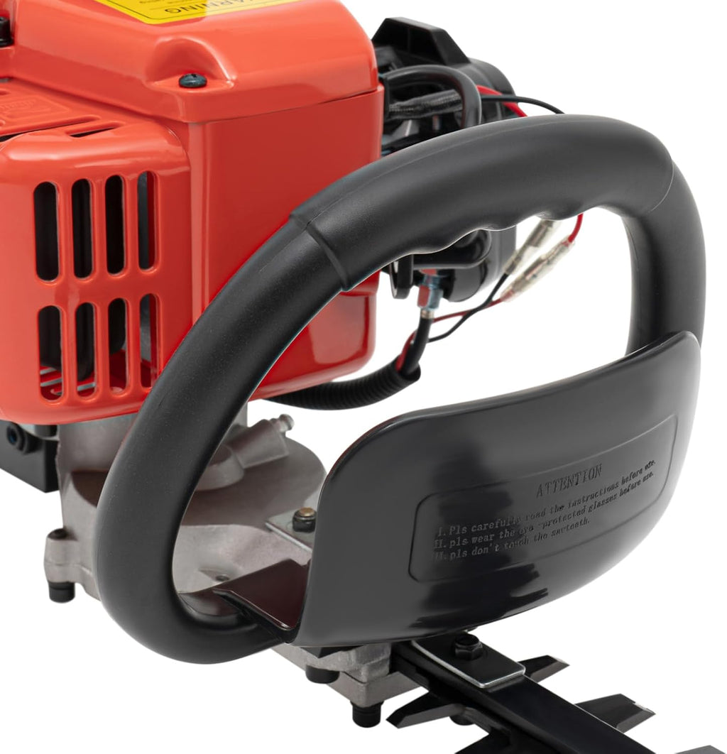 Gas Hedge Trimmer,22.5CC Dual Sided Blade Hedge Trimmer,Handheld,Lightweight,with Shock Absorbers Inside Glasses & Gloves, Recoil Gasoline Hedge Trimmer for Gardening Modeling, Greening Pruning