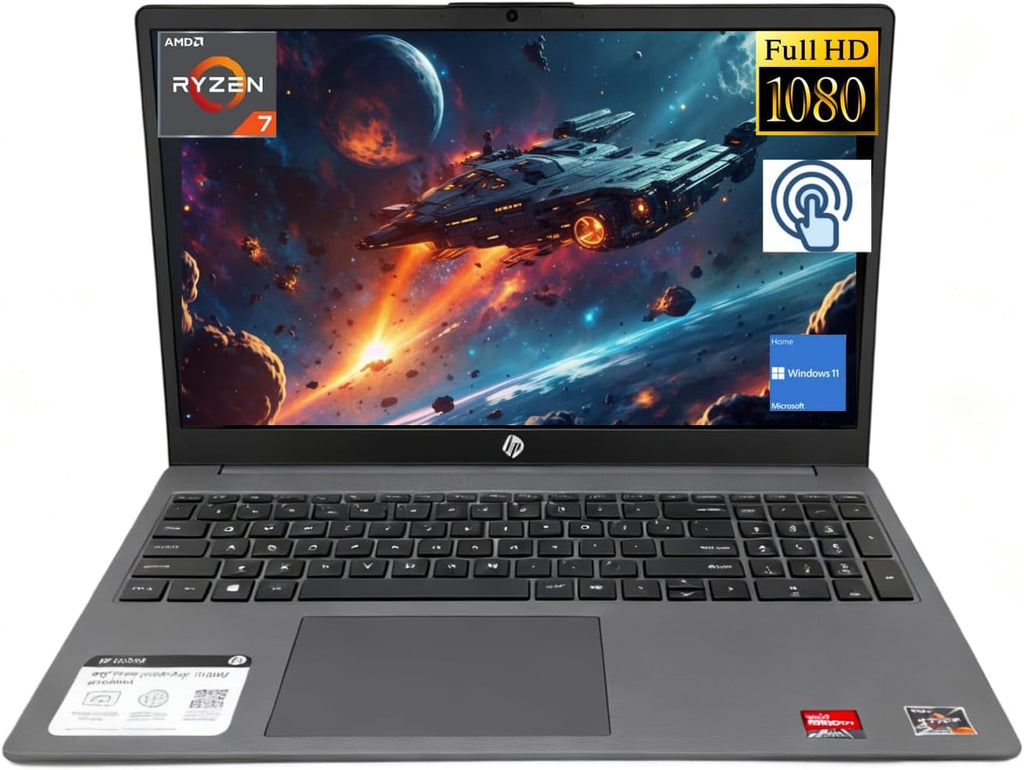 HP 15.6' FHD Touchscreen Laptop, AMD Ryzen 7 5825U 8-Core(Beat i7-1255U), 16 GB RAM,512GB SSD, AMD Radeon Graphics, Long Battery, WiFi 6, Win 11Home, for Business & Students,W/O Mouse
