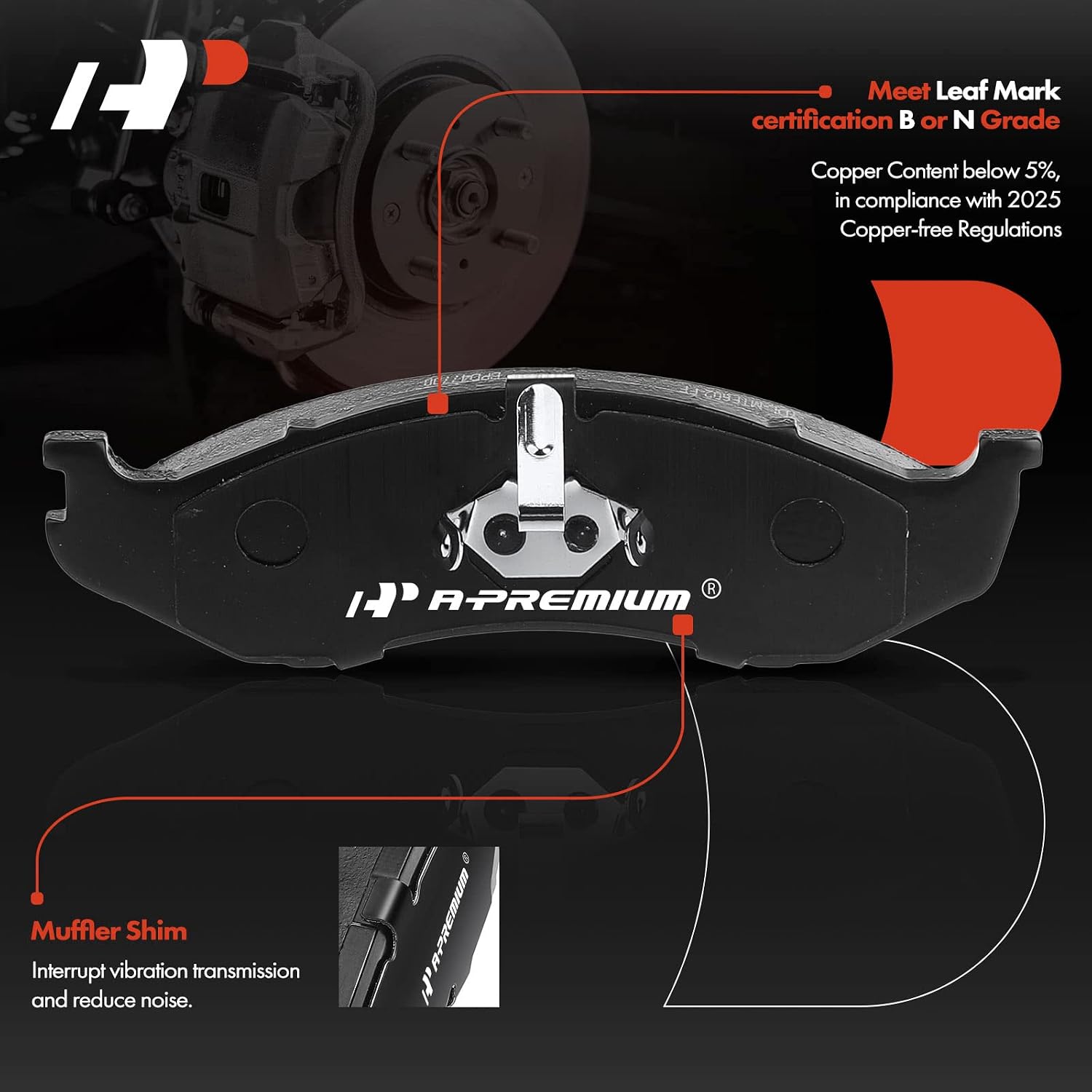 A-Premium Front Drilled and Slotted Disc Brake Rotors and Ceramic Pads Kit with Calipers Compatible with Jeep Cherokee 1999-2001 Wrangler TJ 1999-2006 2.4L 2.5L 4.0L 8-PC Set