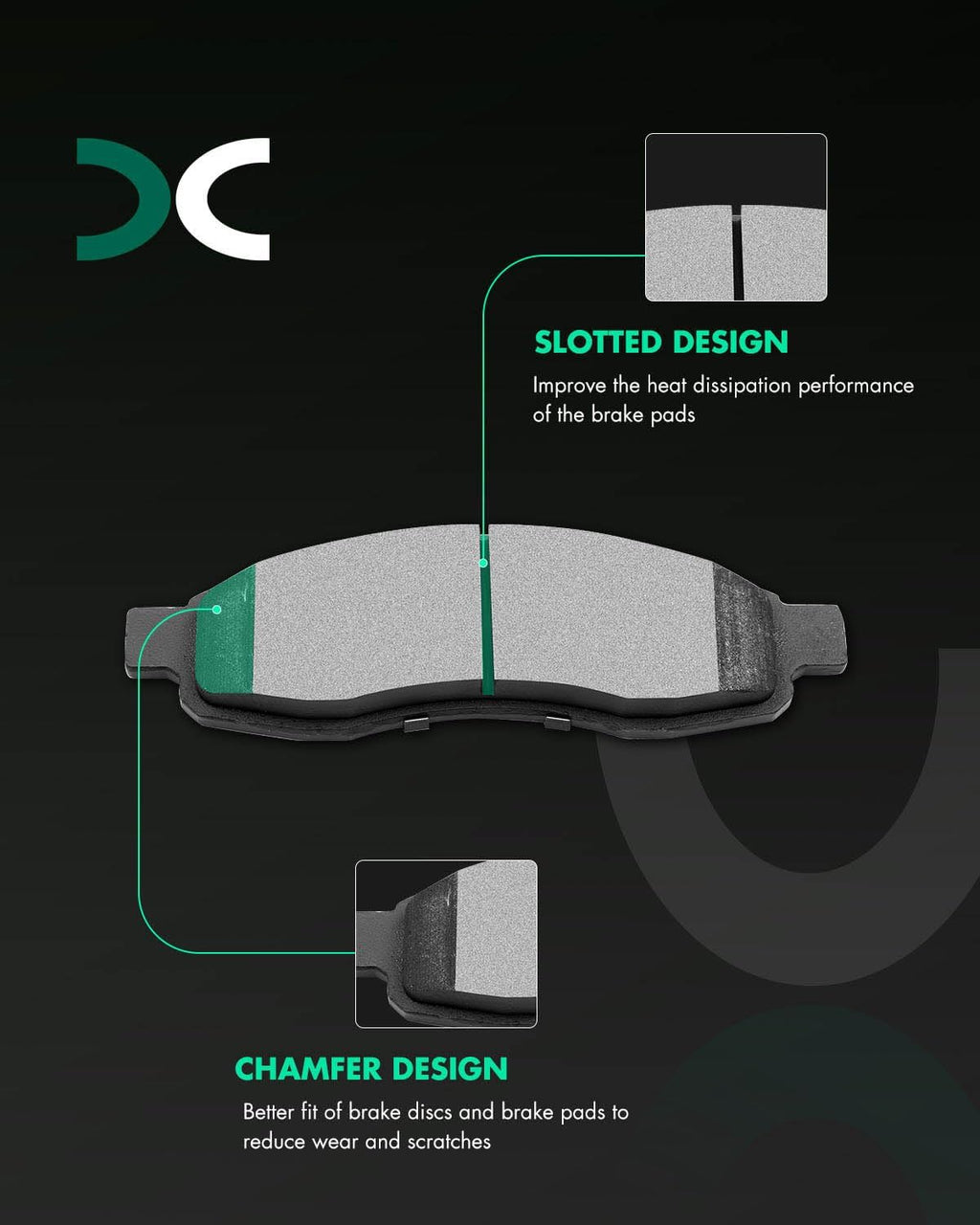 SCITOO - Brake Kits For Infiniti QX56 2004-2005,For Nissan For Armada 2005,For Nissan Pathfinder For Armada 2004 Front Drilled Slotted Brake Rotors and Semi Metallic Brakes Pads 31328;D1015