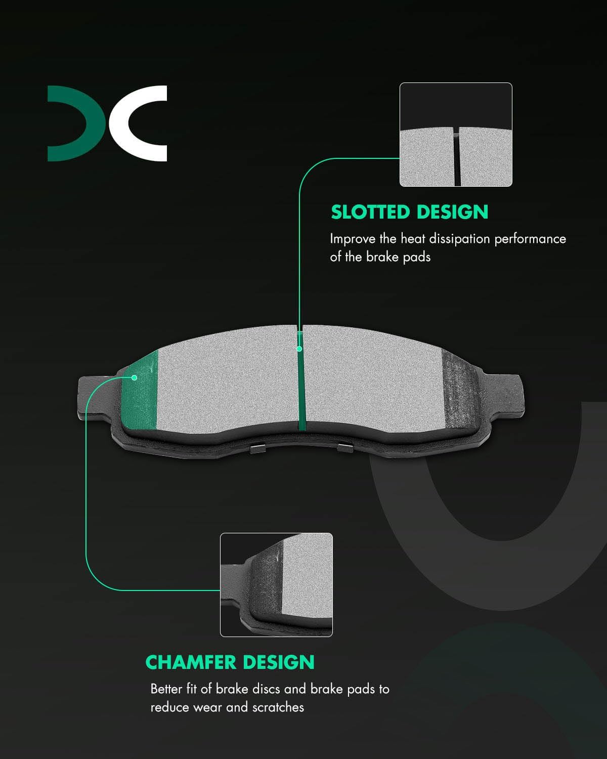 SCITOO - Brake Kits For Infiniti QX56 2004-2005,For Nissan For Armada 2005,For Nissan Pathfinder For Armada 2004 Front Drilled Slotted Brake Rotors and Semi Metallic Brakes Pads 31328;D1015