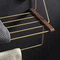 Towel Rack Towel Rack Towel Rail Bathroom Black Walnut Towel Bar Brass Towel Rack Bathroom Storage Shelf Towel Rail Wall Hanging Towel Rack Towel Bar Towel Holder/43Cm The New