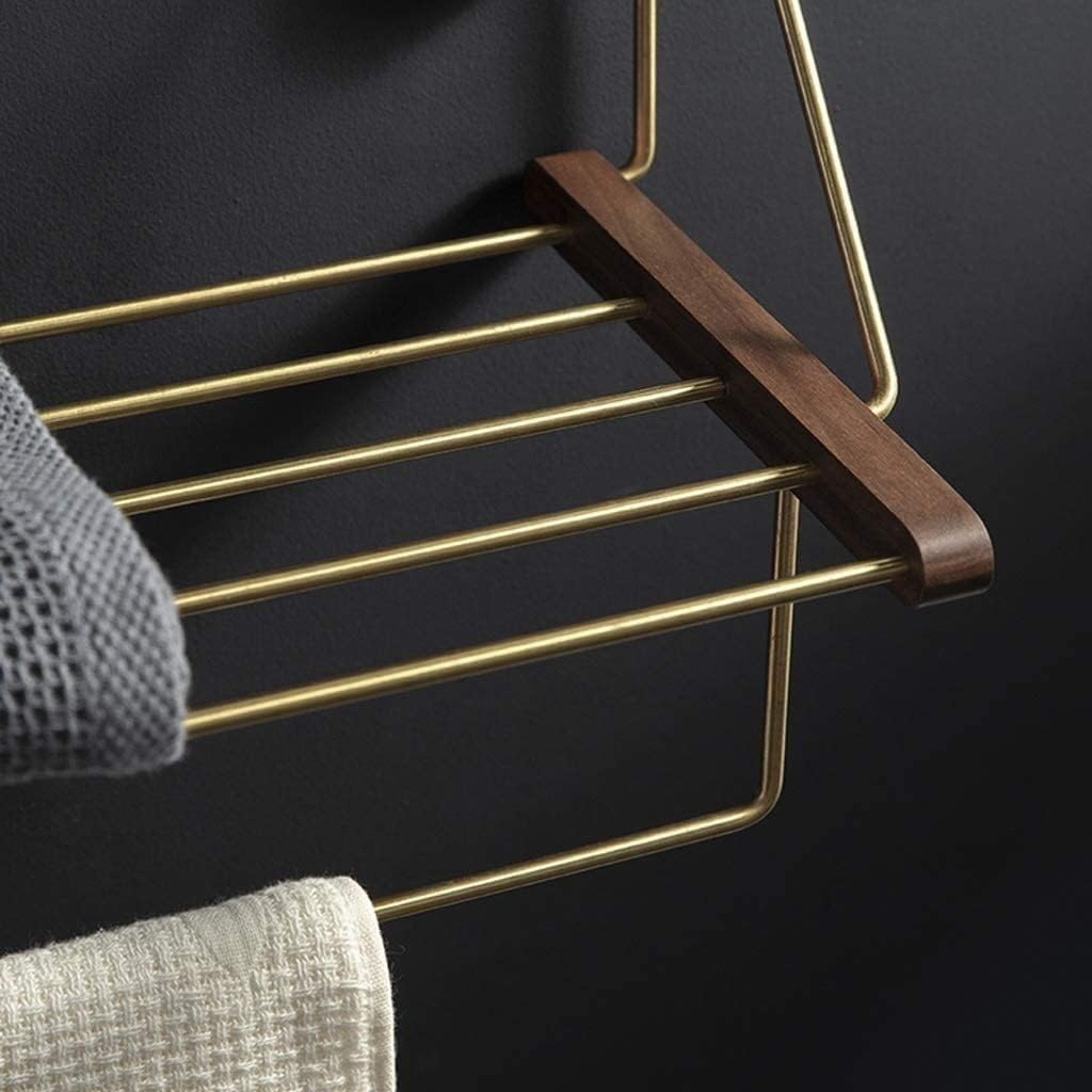Towel Rack Towel Rack Towel Rail Bathroom Black Walnut Towel Bar Brass Towel Rack Bathroom Storage Shelf Towel Rail Wall Hanging Towel Rack Towel Bar Towel Holder/63Cm The New